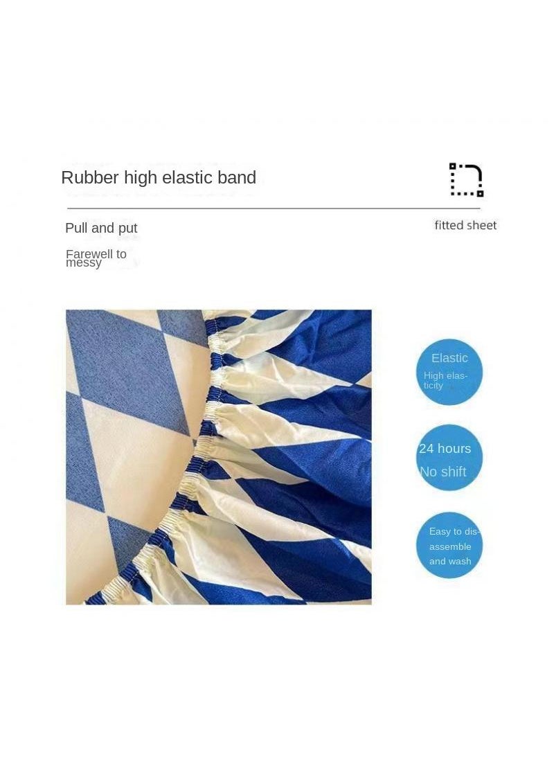 3-Piece Marble Patterned Bed Sheets Mattresses Breathable Mattress Cover