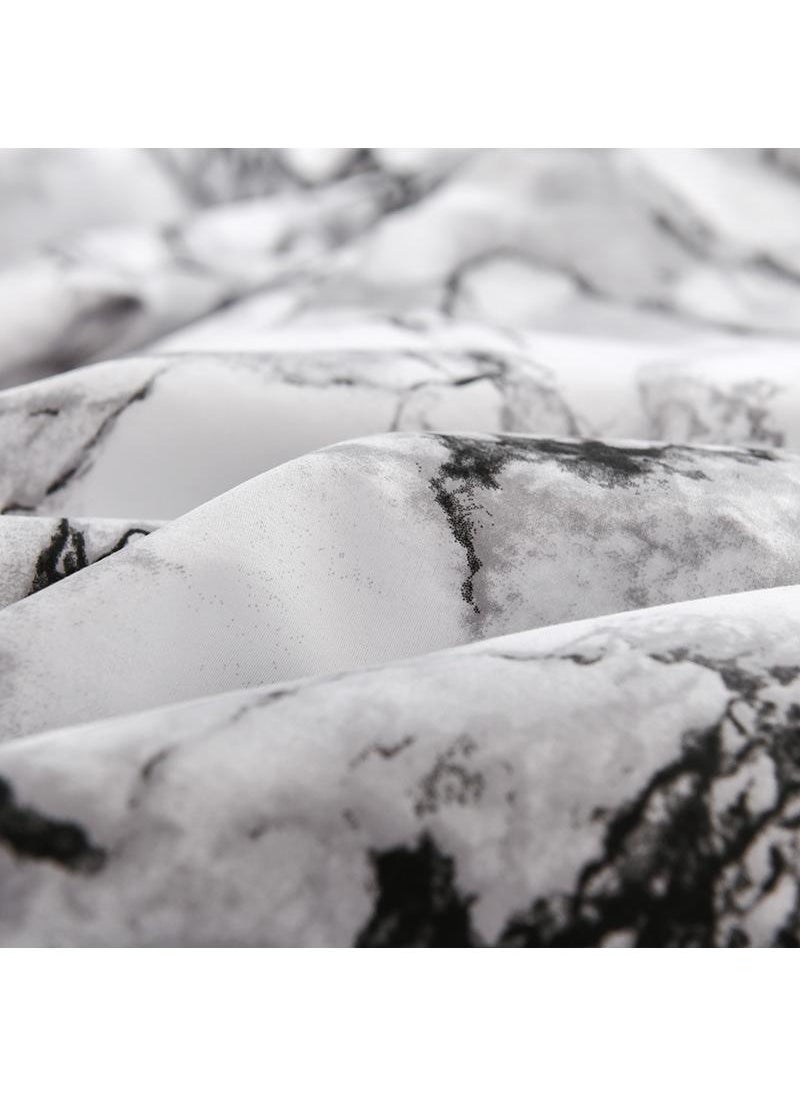 3-Piece Marble Patterned Bed Sheets Mattresses Breathable Mattress Cover