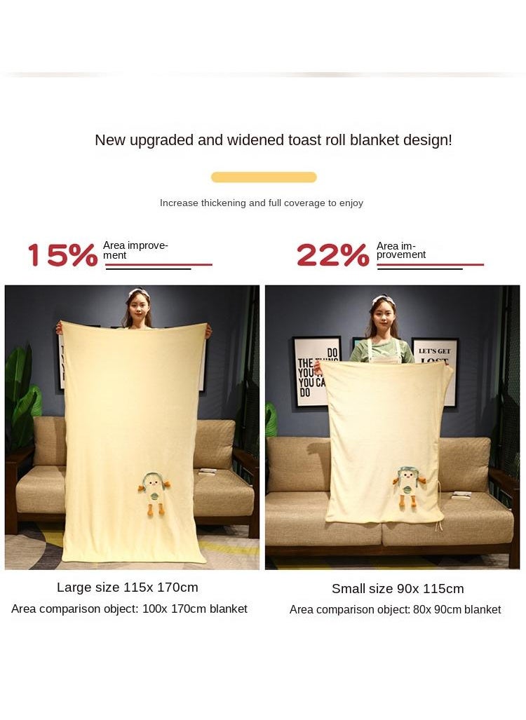 Cartoon Carrot Doll Design Interesting Cozy Blanket Air Conditioning Blanket Office Nap Blanket 80x100cm