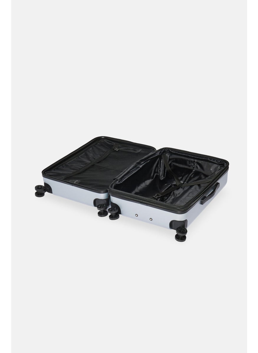 29,1 Inch Expandable Hardshell Brand Logo Check In Spinner Luggage, Silver