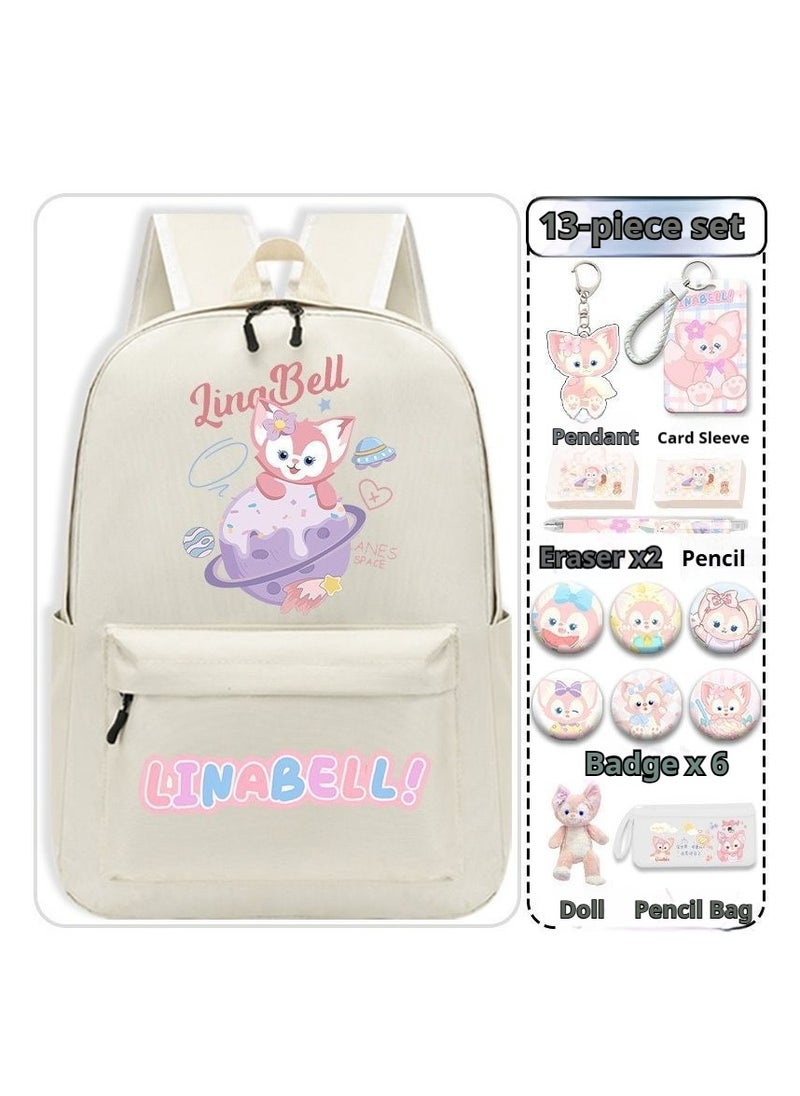 14-Piece Cartoon Lina Bell Backpack Set
