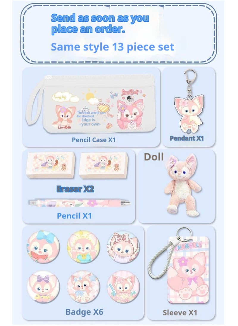 14-Piece Cartoon Lina Bell Backpack Set