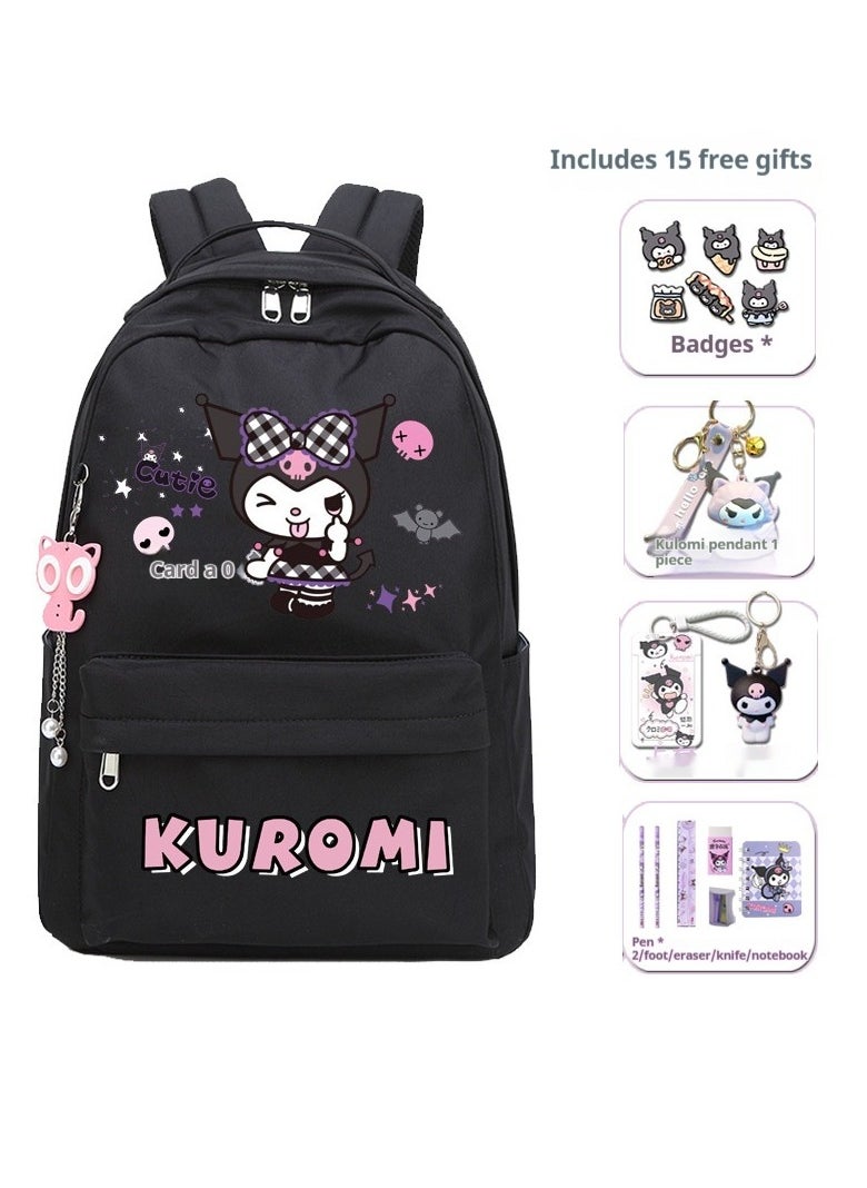 16-Piece Cartoon Kuromi Backpack Set