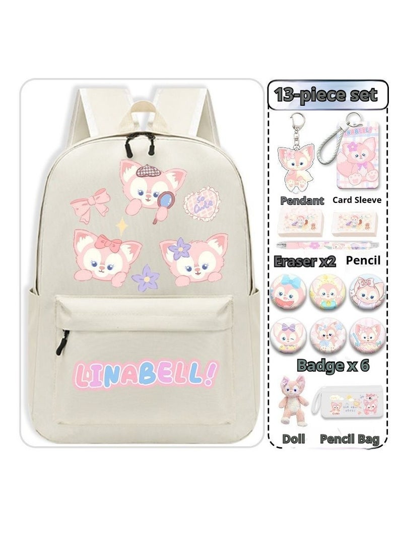 14-Piece Cartoon Lina Bell Backpack Set