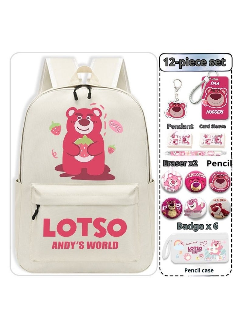 13-Piece Cartoon Lotso Backpack Set
