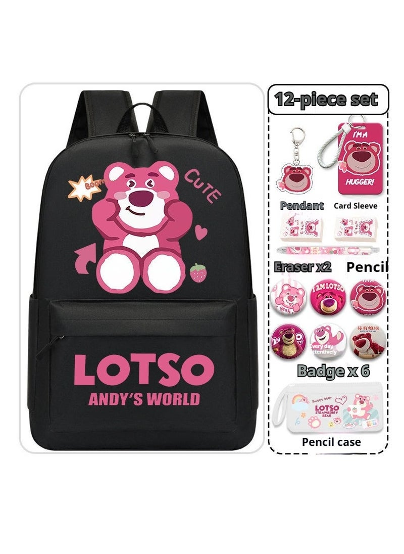 13-Piece Cartoon Lotso Backpack Set