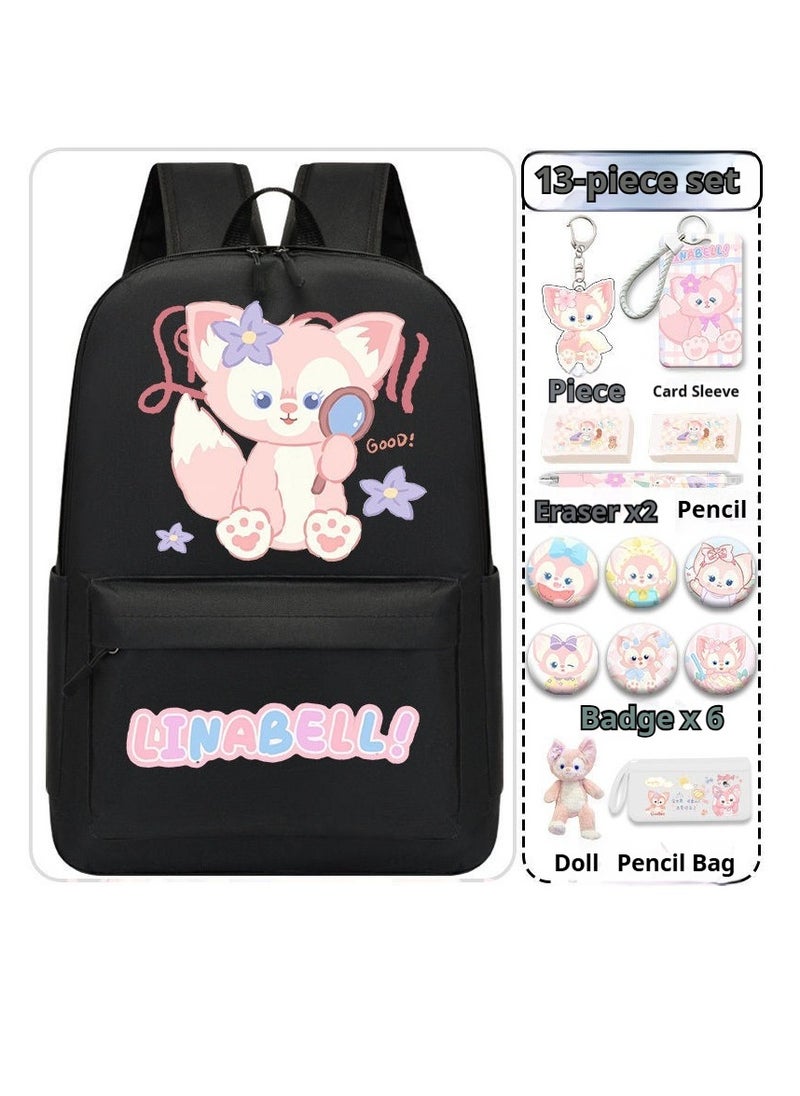 14-Piece Cartoon Lina Bell Backpack Set