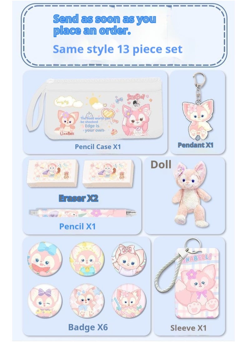 14-Piece Cartoon Lina Bell Backpack Set