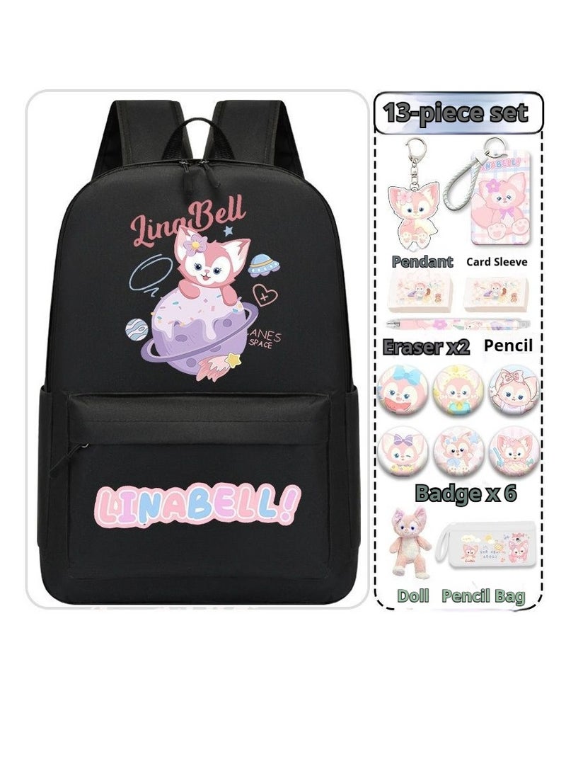 14-Piece Cartoon Lina Bell Backpack Set