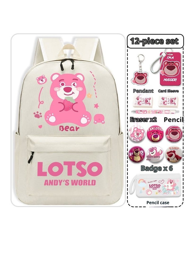 13-Piece Cartoon Lotso Backpack Set