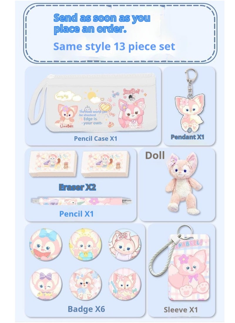 14-Piece Cartoon Lina Bell Backpack Set