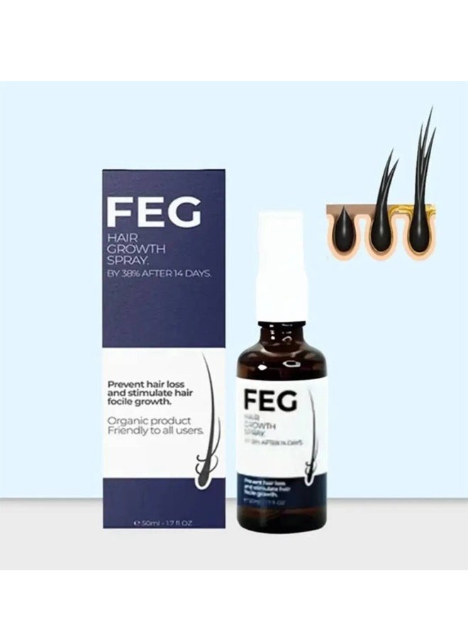 FEG Hair Growth Spray BY 38% AFTER 14 DAYS