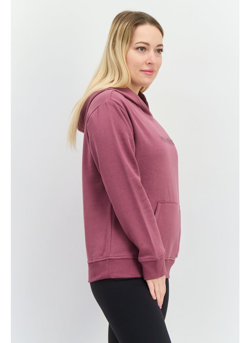 Women Sportswear Fit Outdoor Sweatshirt, Rust Rose