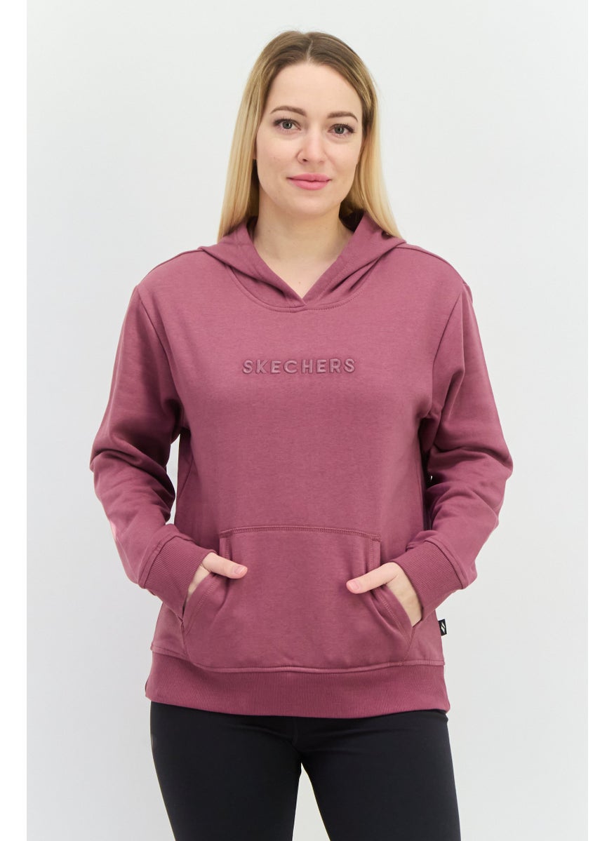 Women Sportswear Fit Outdoor Sweatshirt, Rust Rose