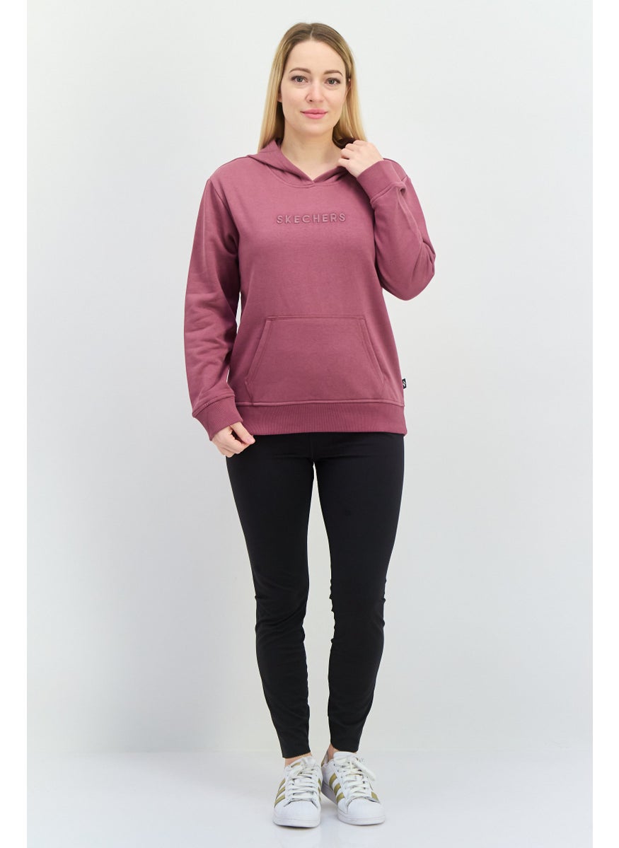 Women Sportswear Fit Outdoor Sweatshirt, Rust Rose