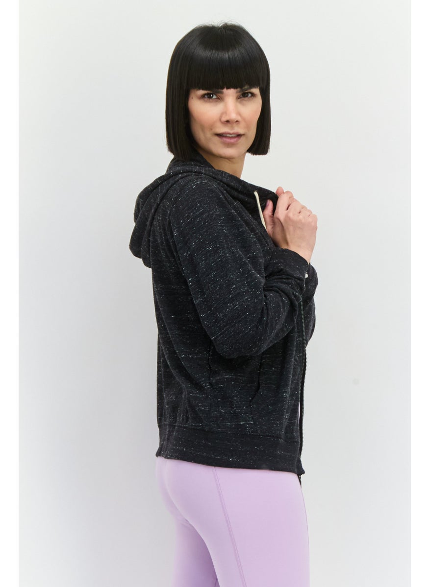 Women Sportswear Fit Long Sleeves Training Hoodie, Black