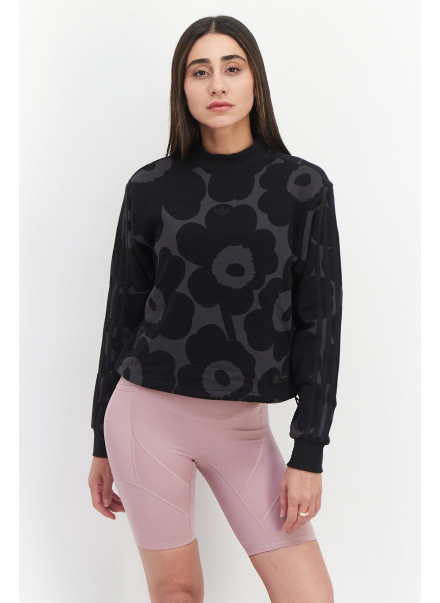 Women Sportswear Fit Long Sleeve Training Sweatshirt, Black