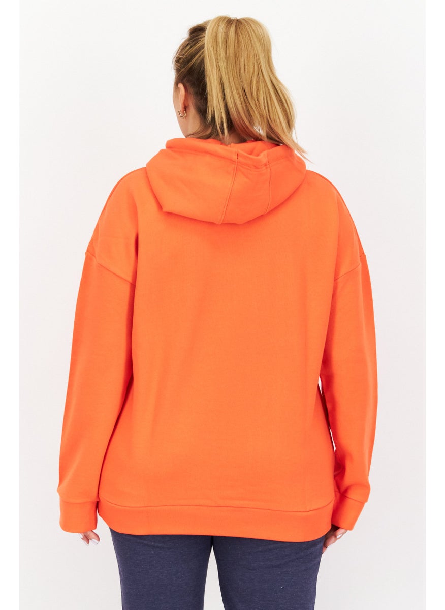 Women Oversized Fit Hooded Long Sleeves Running Sweatshirts, Rose