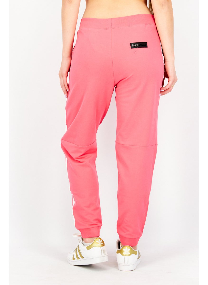 Women Sportswear Fit Brand Logo Training Pants, Pink