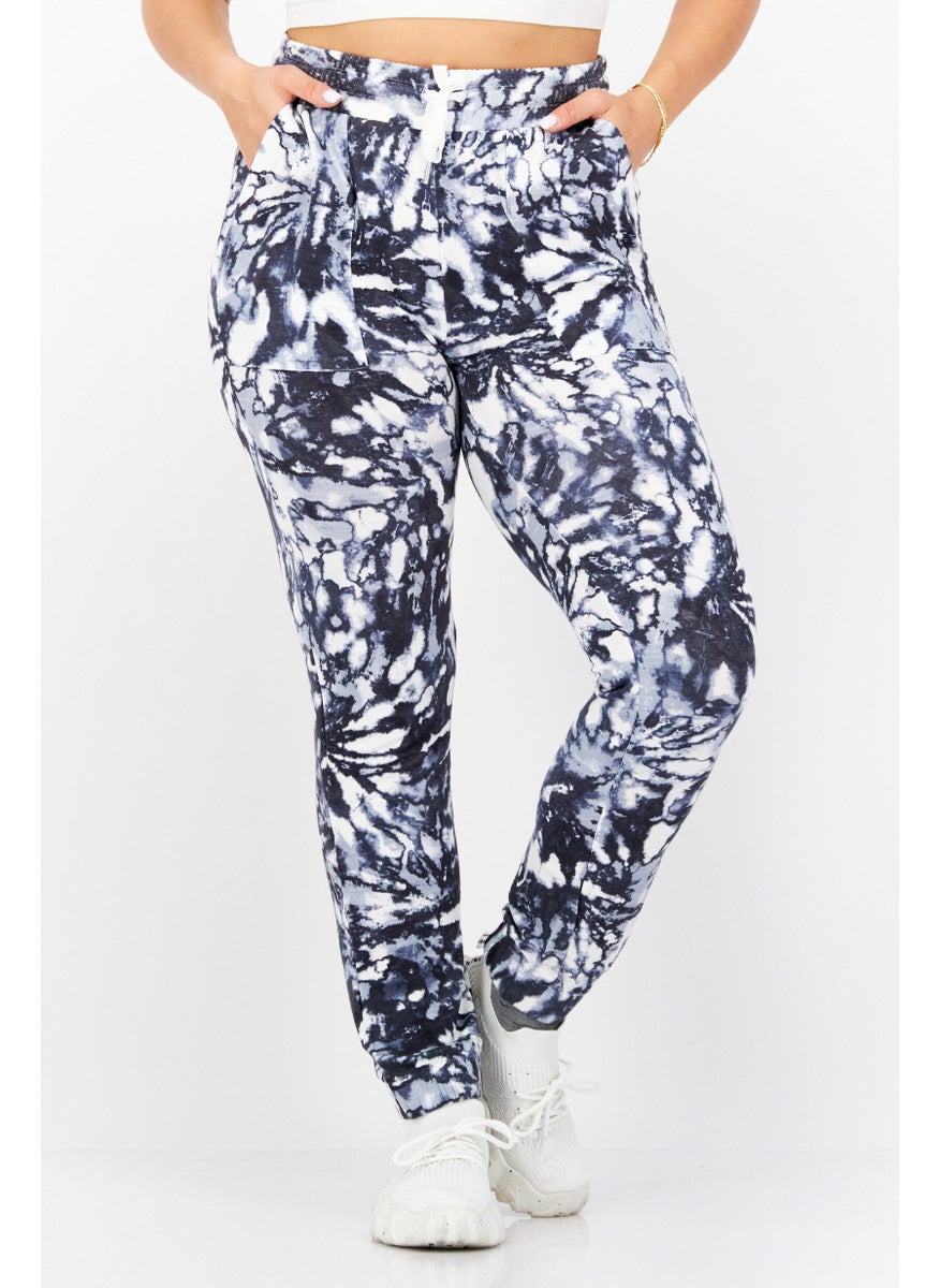 Women Sportswear Fit Allover Print Outdoor Sweatpants, White