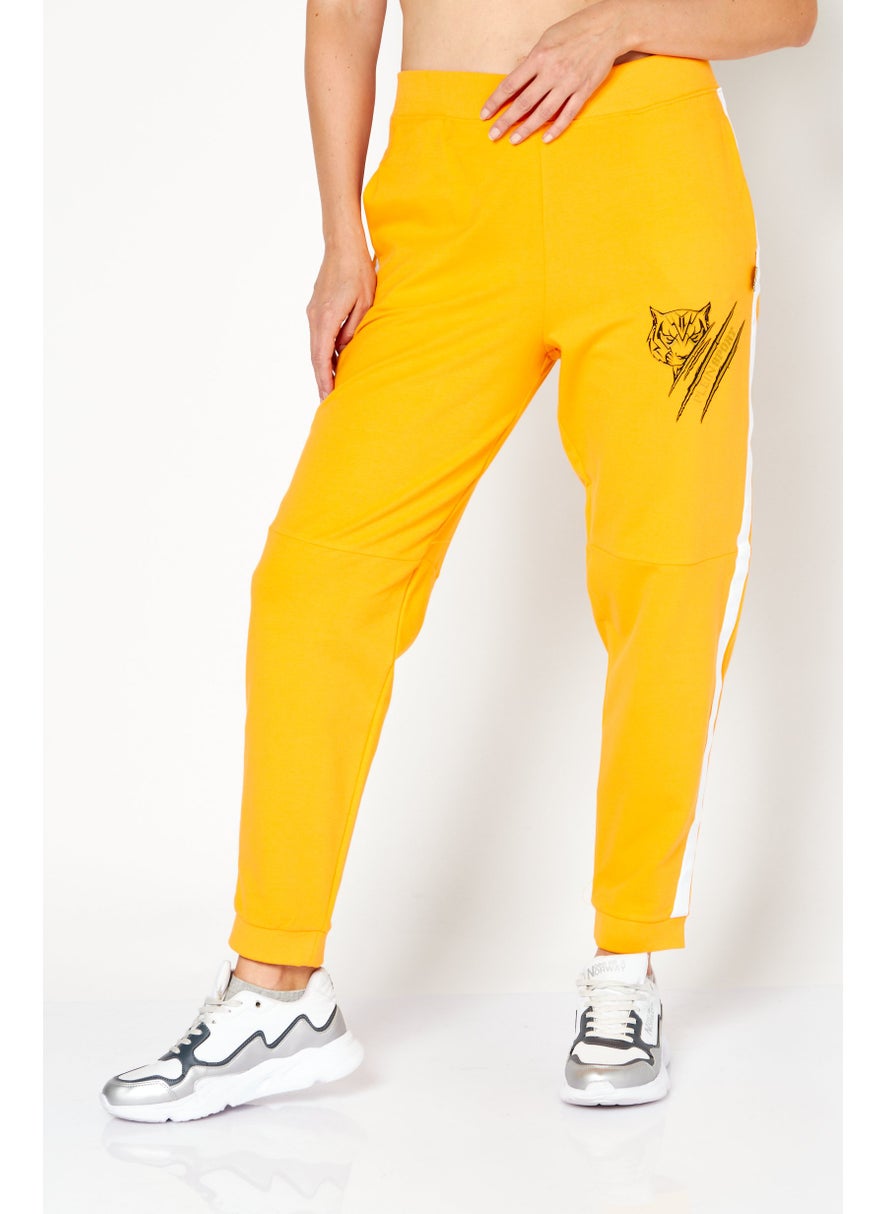 Women Sportswear Fit Training Pants, Orange