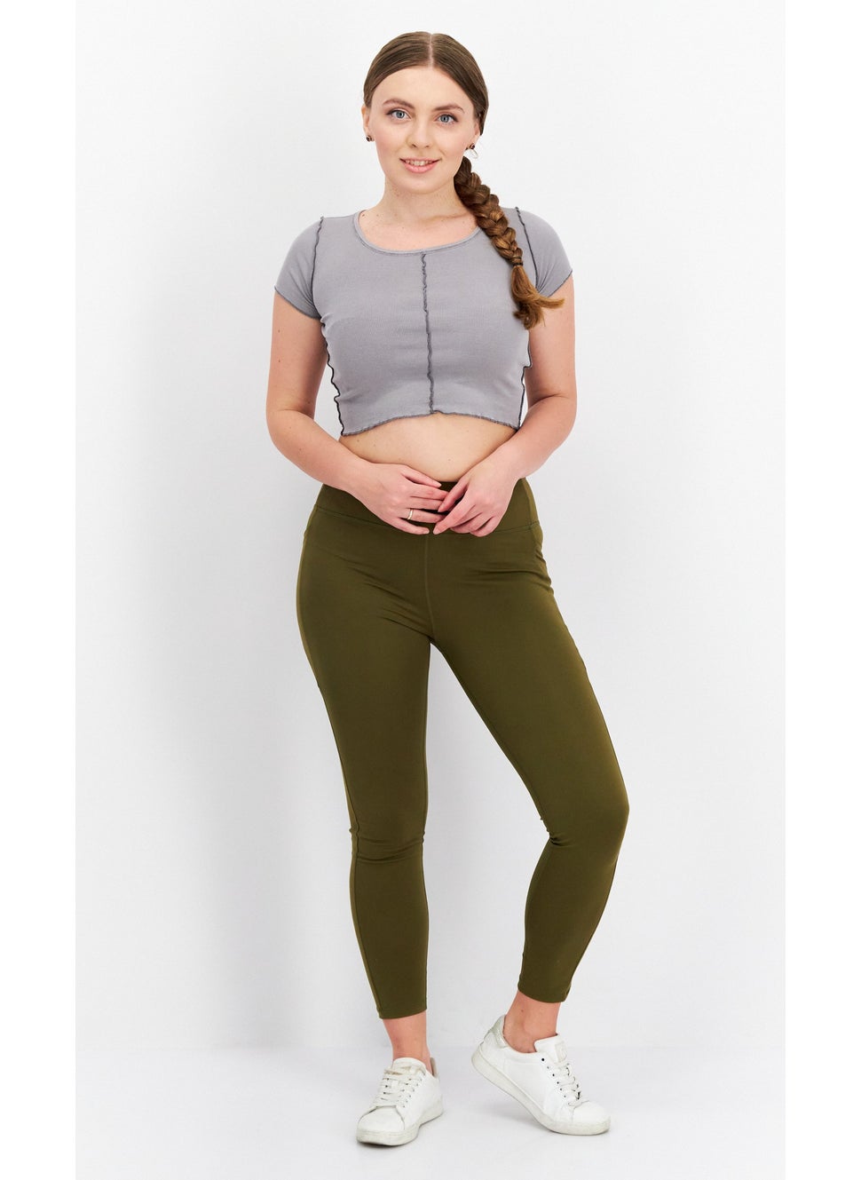 Women Sportswear Fit Training Legging, Olive