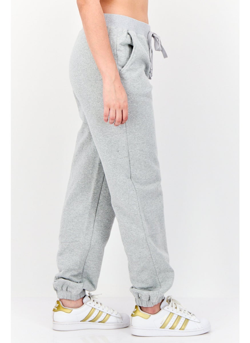Women Regular Fit Heather Jogger Pants, Grey