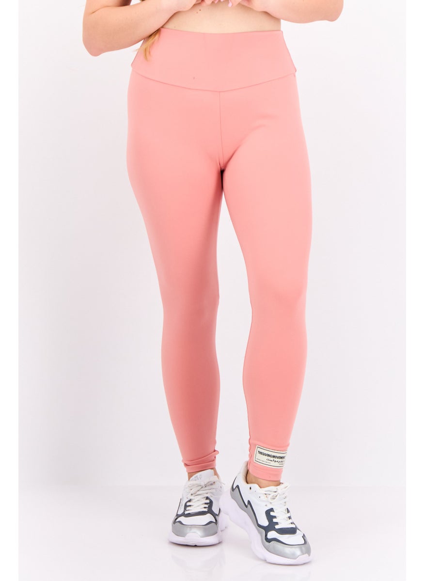 Women Sportswear Fit Training Leggings, Dusty Pink