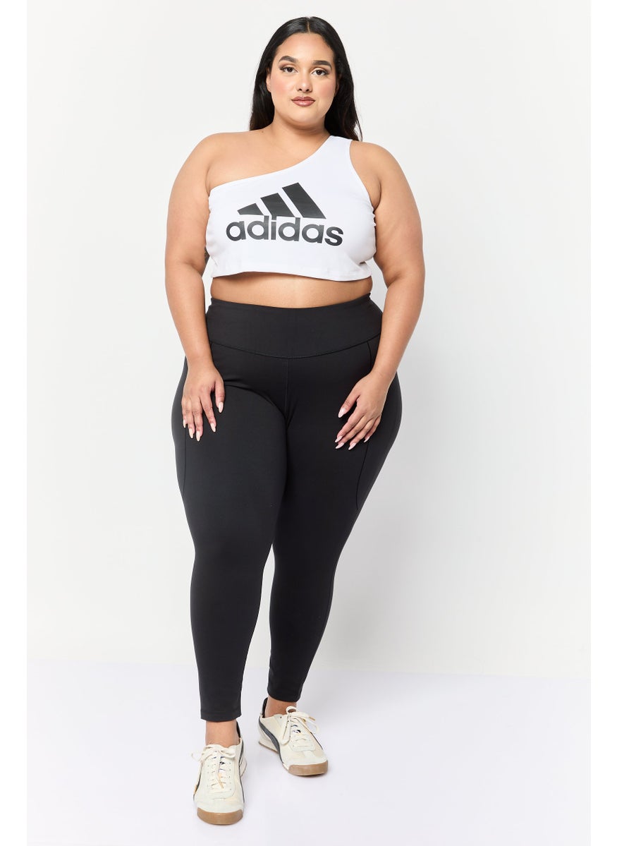 Women Plus Size Pull On Training Leggings, Black