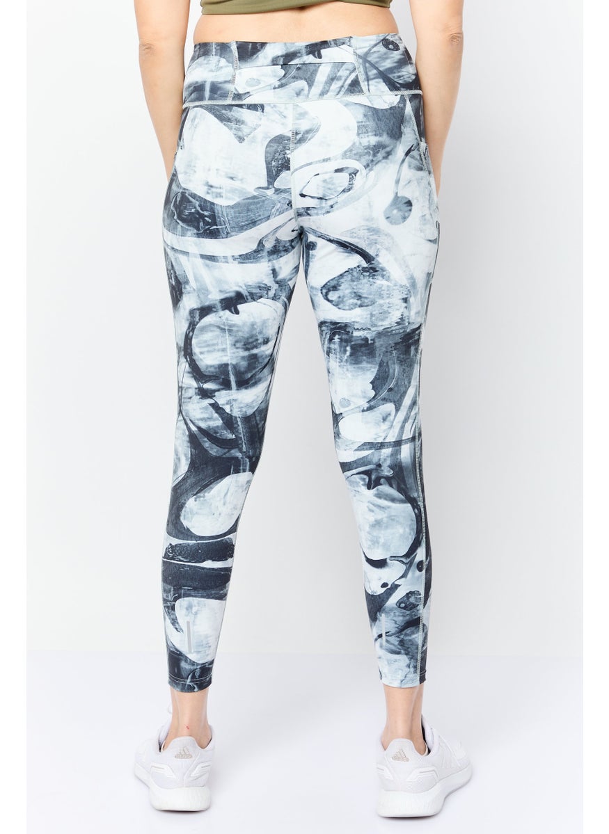 Women Sportswear Fit Running 7/8th Leggings, Grey