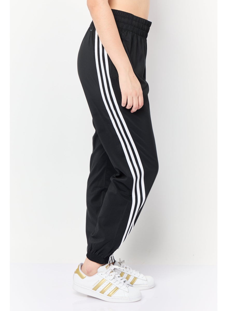 Women Sportswear Fit Pull On Training Track Pants, Black