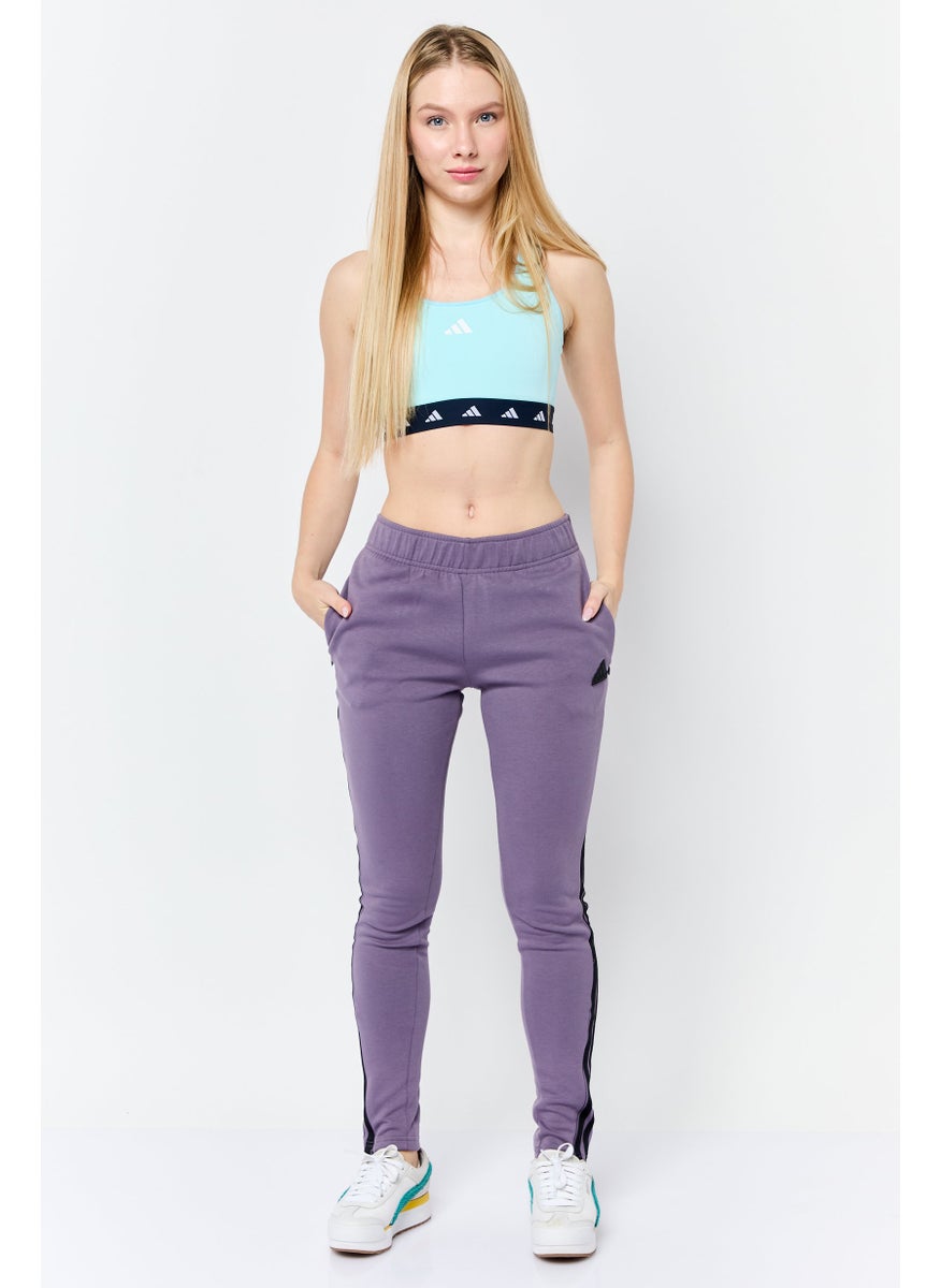 Women Sportswear Fit Drawstring  Training Track Pants, Purple