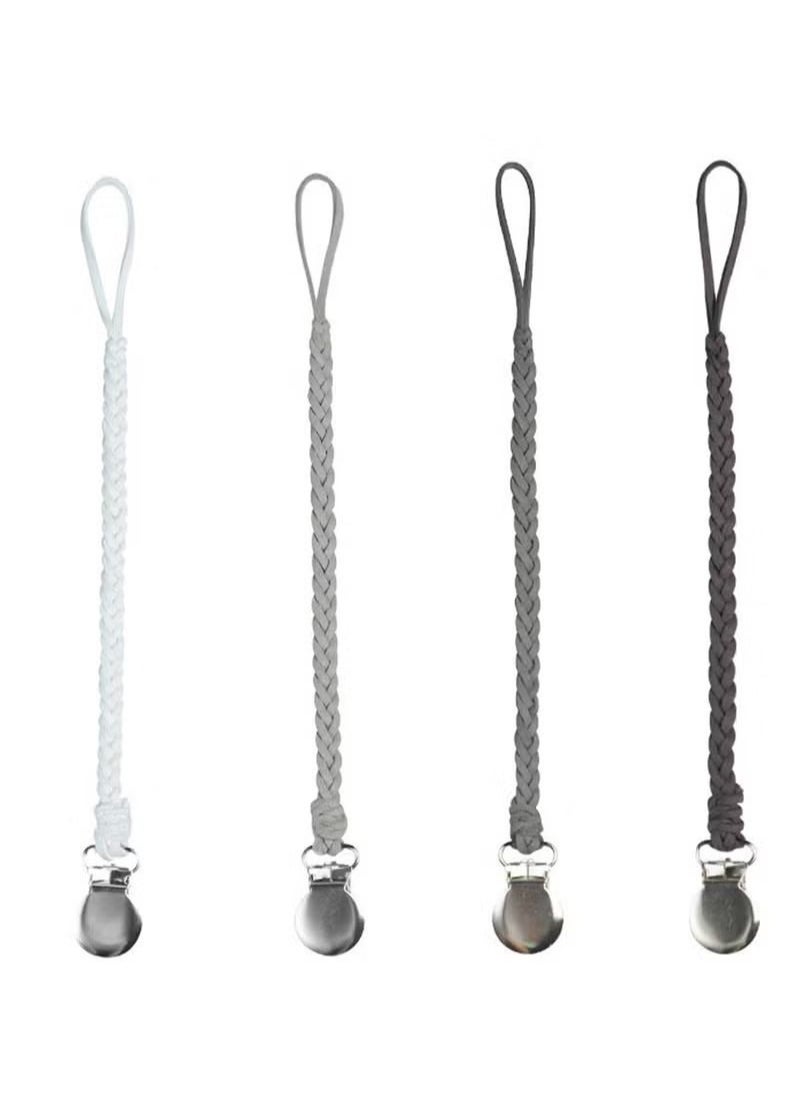 4-Piece Baby Stylish Handmade Material Comfortable Pacifier Holder Strap