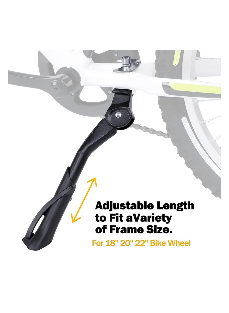 Bike Kickstand for Kids Bike 18 20 22 inch Wheel, Center Mount Bicycle Kick Stand, Universal Adjustable Child Kickstands, Adjustable Bicycle Kickstand, for 18-22 Adult Mountain Bike, Road Bike