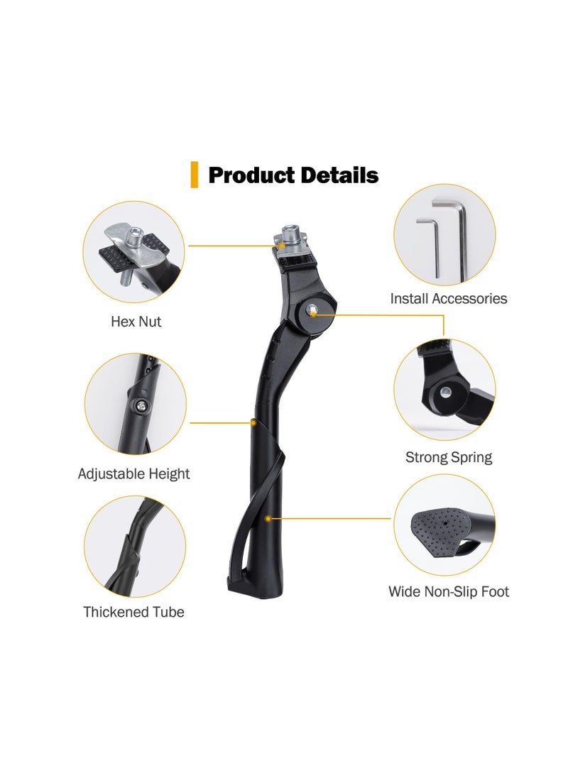 Bike Kickstand for Kids Bike 18 20 22 inch Wheel, Center Mount Bicycle Kick Stand, Universal Adjustable Child Kickstands, Adjustable Bicycle Kickstand, for 18-22 Adult Mountain Bike, Road Bike