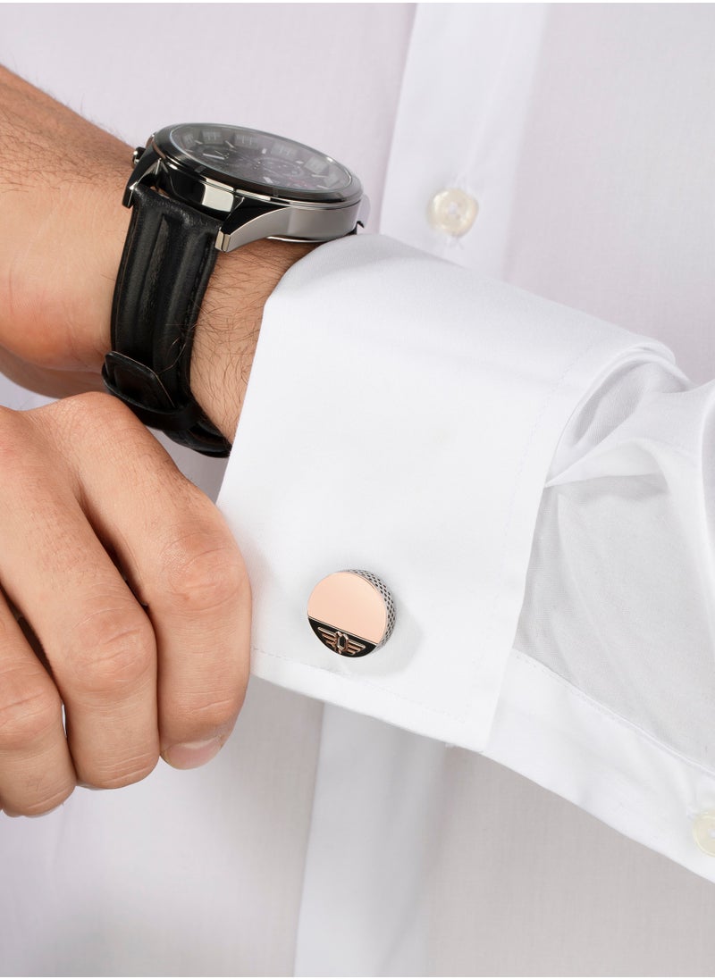 Perforated Silver Cuff Links