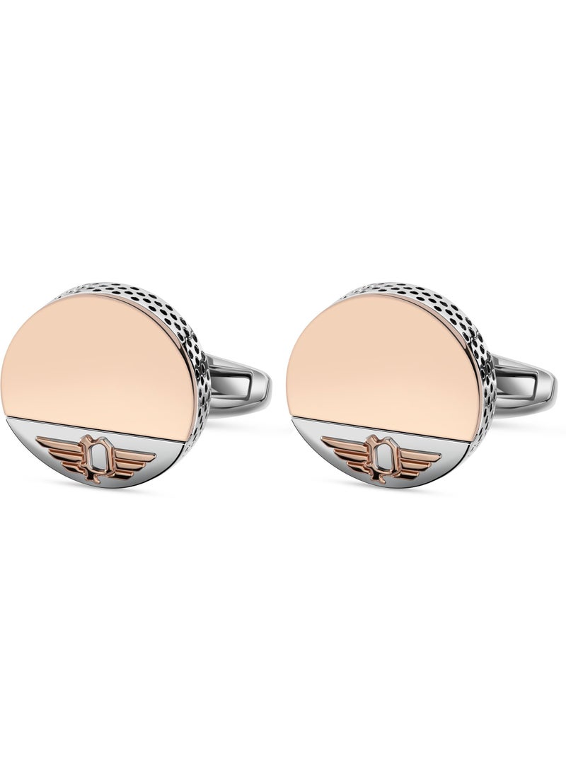 Perforated Silver Cuff Links