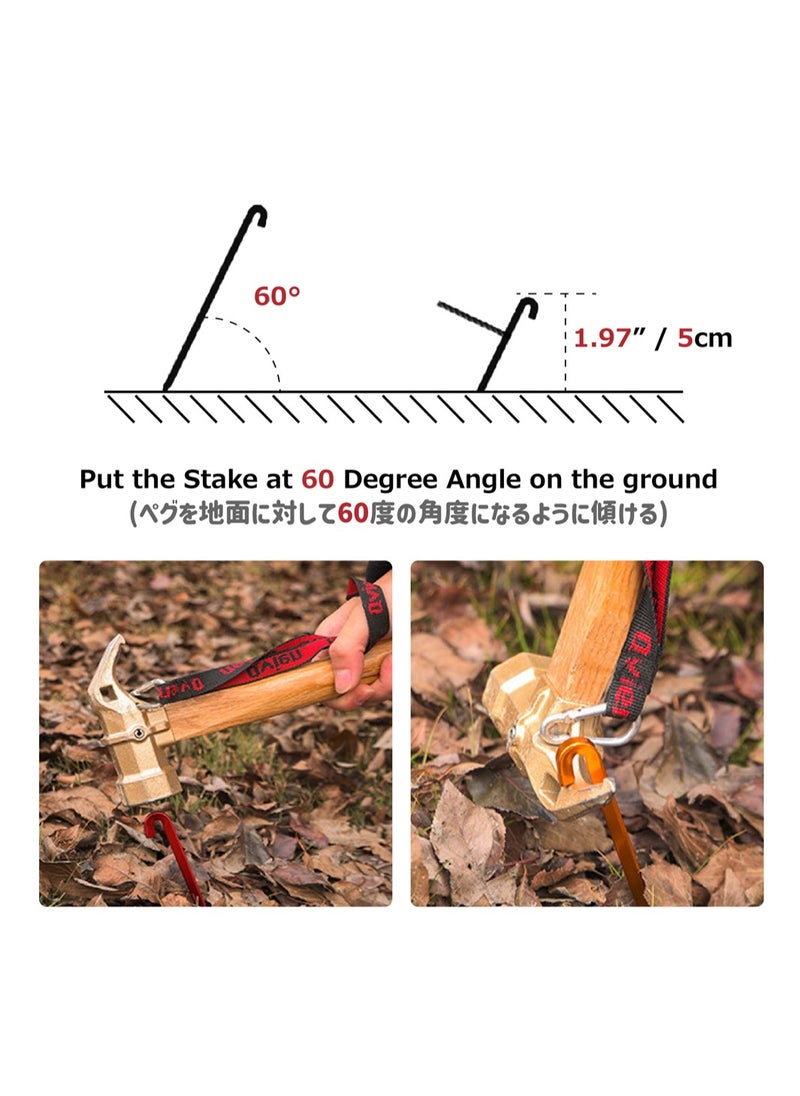 Tent Pegs 12Pcs Aluminium Alloy Tent Stakes with Storage Pouch Bag Heavy Duty Garden Nail for Outdoor Camping Awning Tarp Hiking Gardening Park Lawn Beach