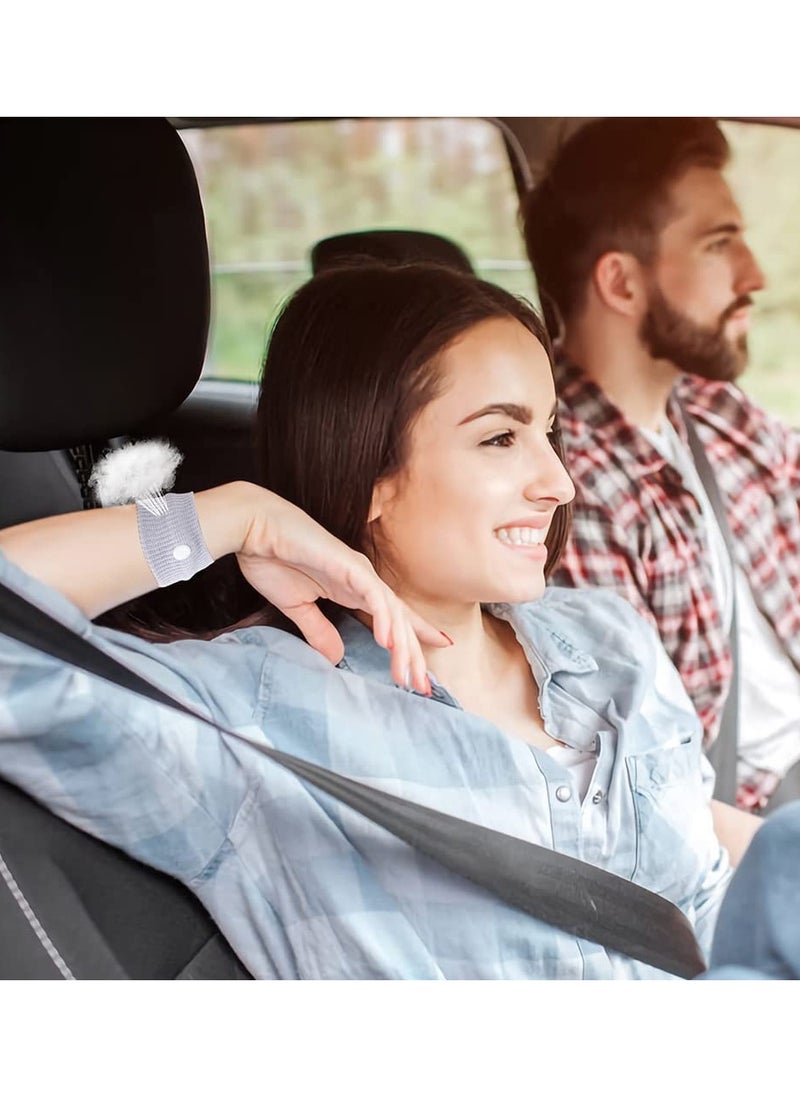 Motion Sickness Relief Wristbands Travel Acupressure Nausea Band Anti Car Sea Morning Bands for 2 Pairs