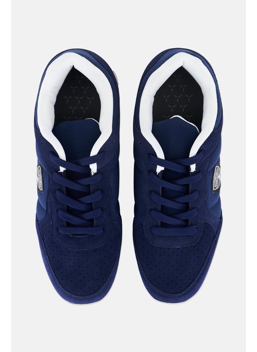 Men Lace Up Casual Shoes, Navy