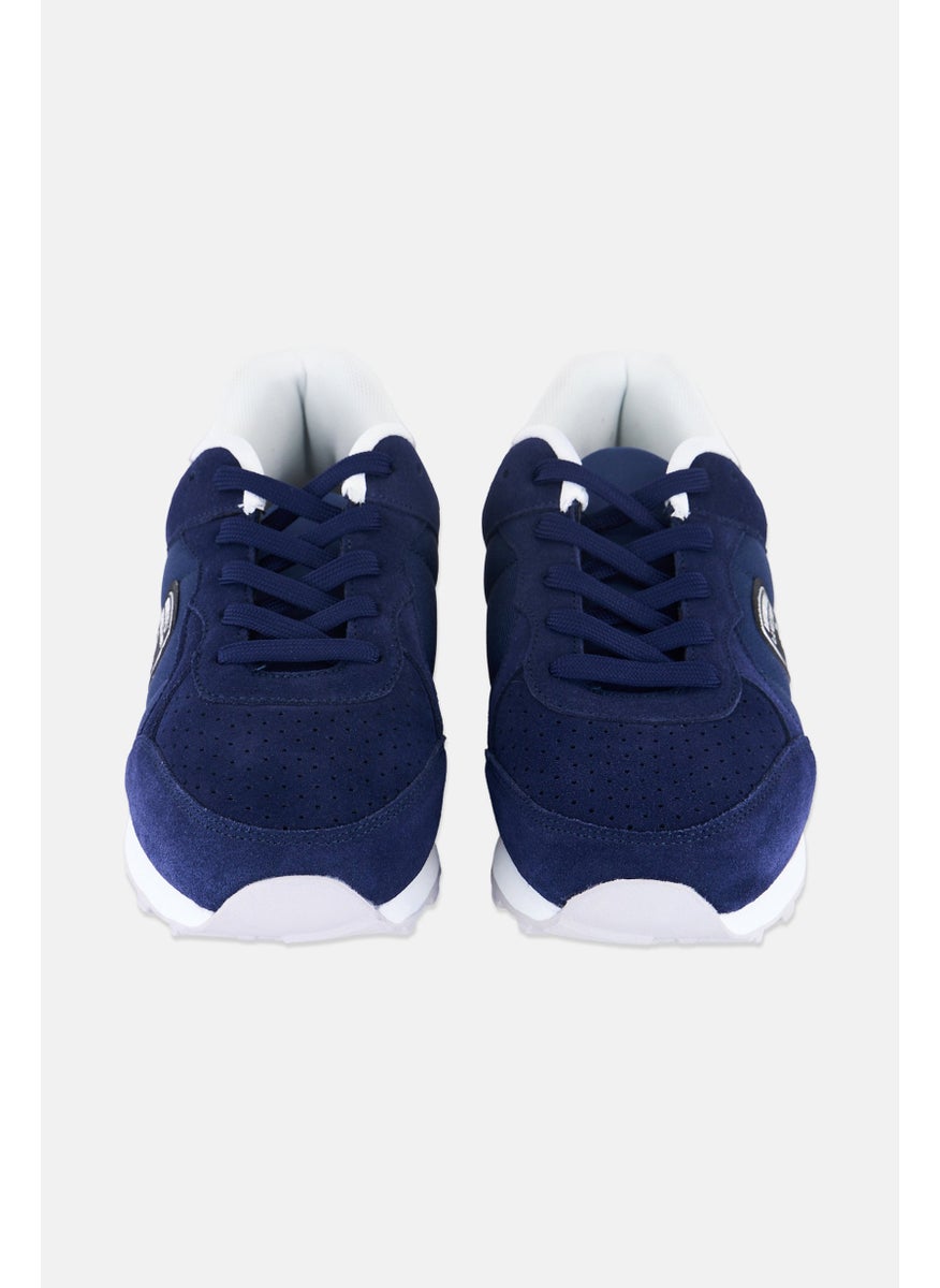 Men Lace Up Casual Shoes, Navy