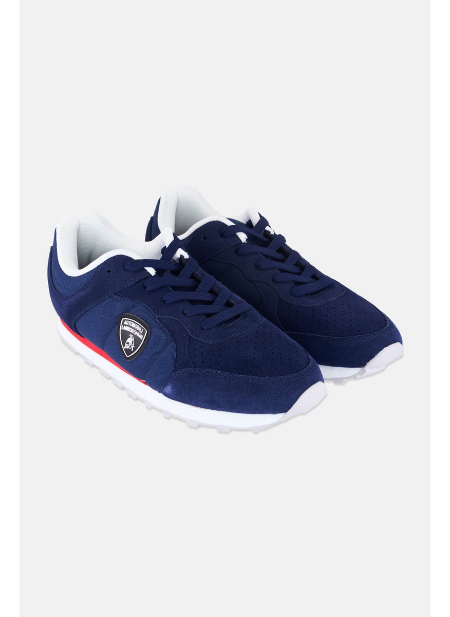 Men Lace Up Casual Shoes, Navy