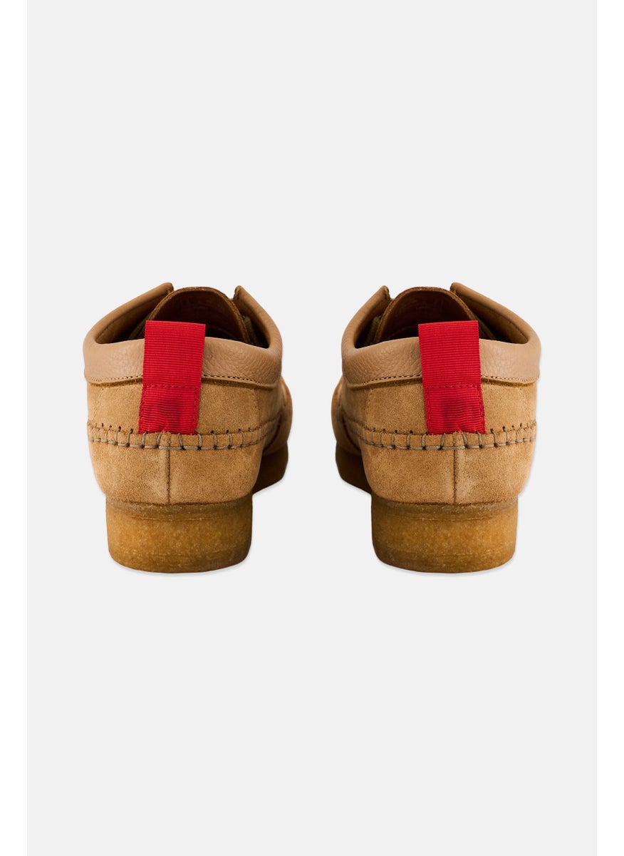 Men Lace Up Casual Shoes, Light Tan