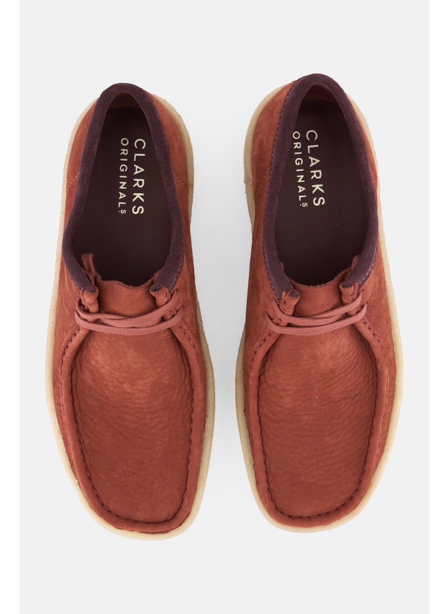 Men Standard Wakkabee Cup Lace Up Casual Shoes, Rust