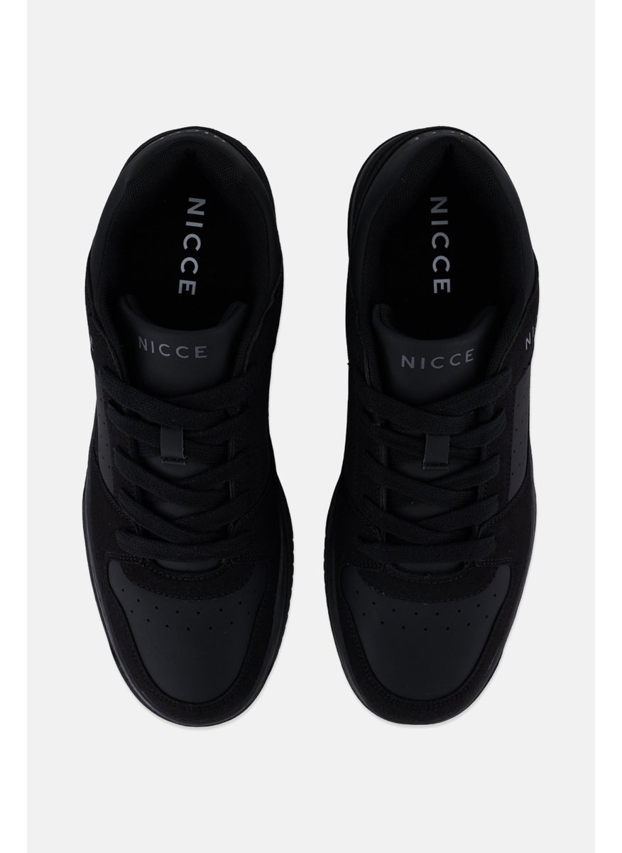 Men Lace Up Casual Shoes, Black