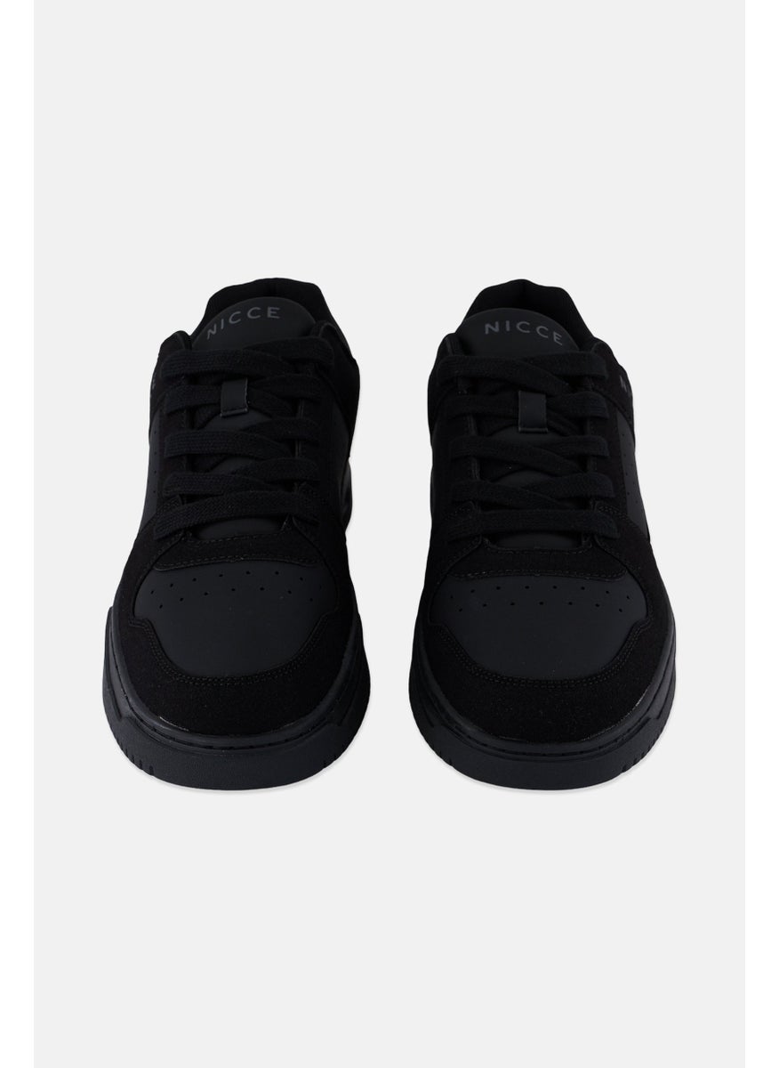 Men Lace Up Casual Shoes, Black