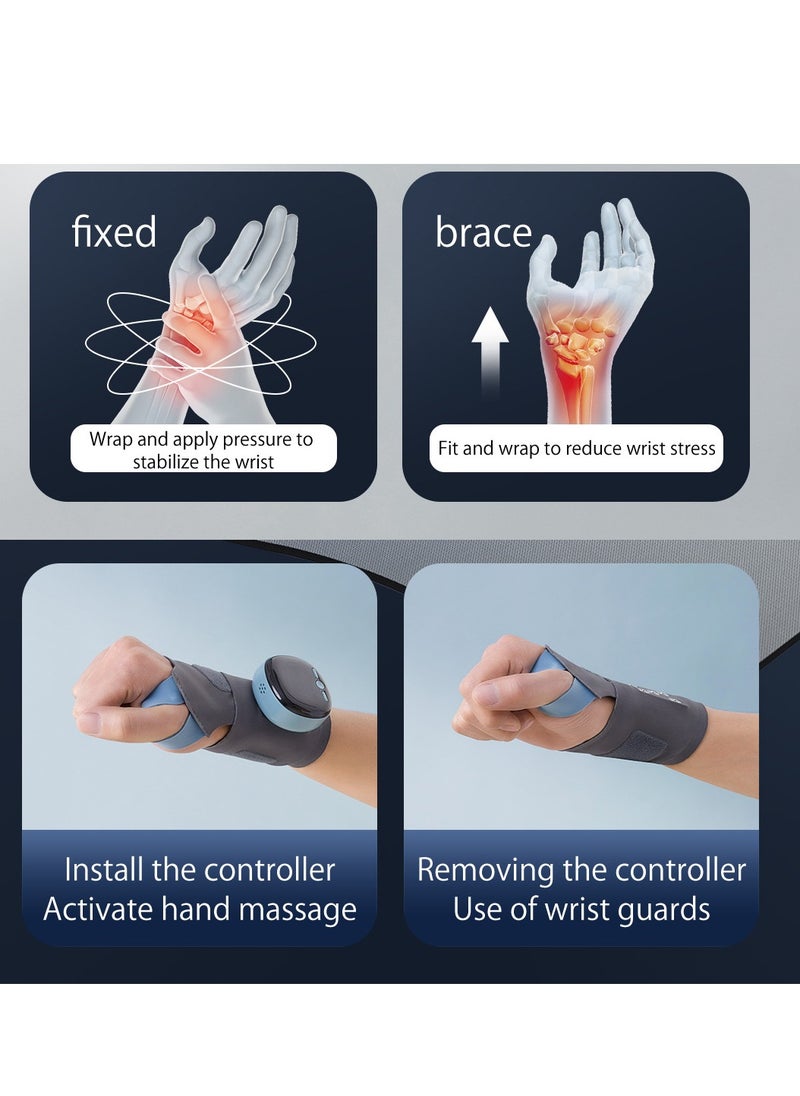 EMS smart tendon sheath hand heating wrist guard hot compress breathable detachable hand sprain massage protective gear