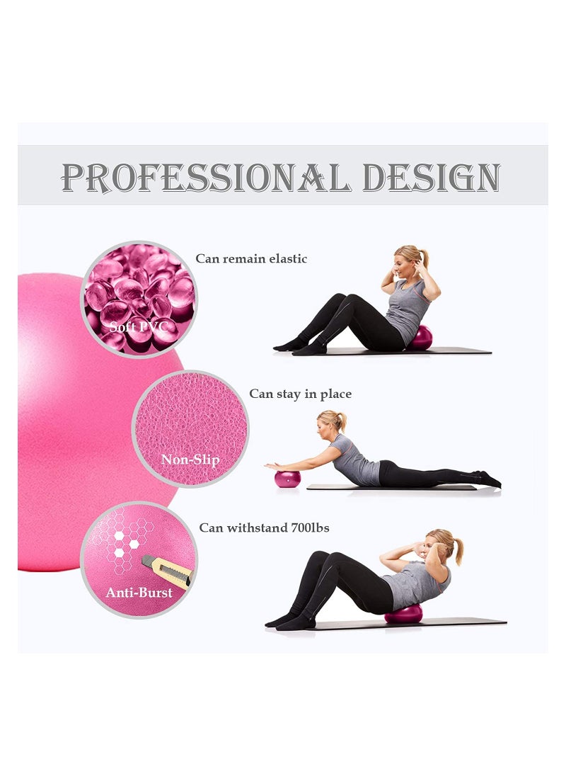 2Pcs Small Pilates Ball Therapy Ball Mini Workout Ball Core Ball 9 Inch Small Exercise Ball Mini Bender Ball Pilates Yoga Workout Bender Core Training and Physical Therapy