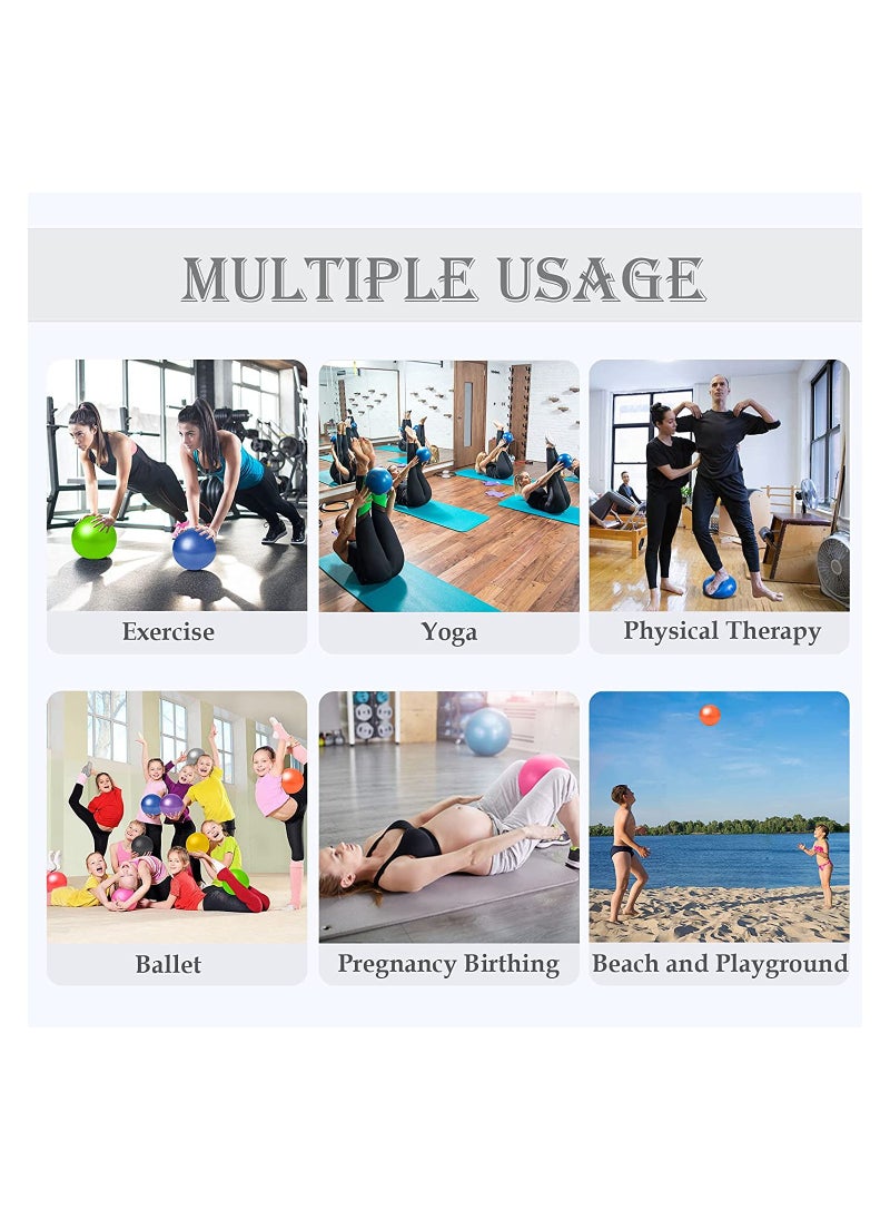 2Pcs Small Pilates Ball Therapy Ball Mini Workout Ball Core Ball 9 Inch Small Exercise Ball Mini Bender Ball Pilates Yoga Workout Bender Core Training and Physical Therapy