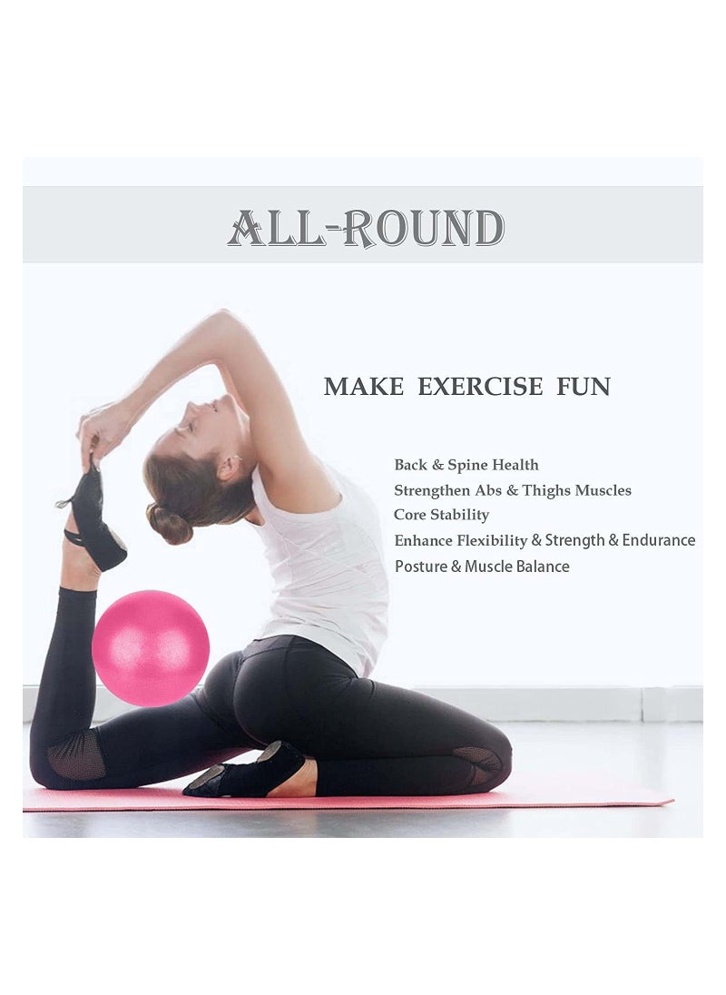 2Pcs Small Pilates Ball Therapy Ball Mini Workout Ball Core Ball 9 Inch Small Exercise Ball Mini Bender Ball Pilates Yoga Workout Bender Core Training and Physical Therapy